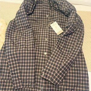 Plaid Hooded Parka Jacket